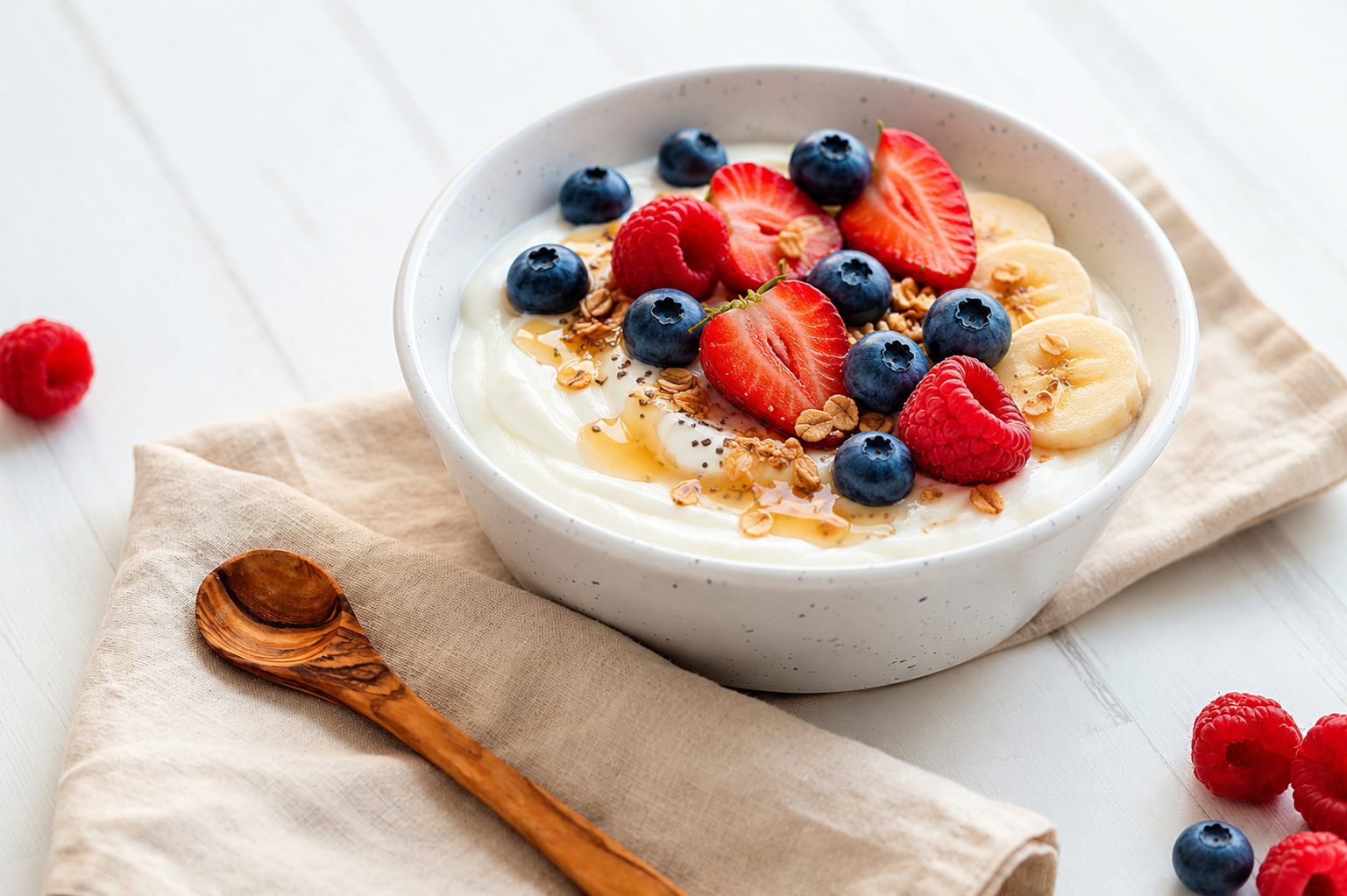 Griechischer Joghurt mit Obst