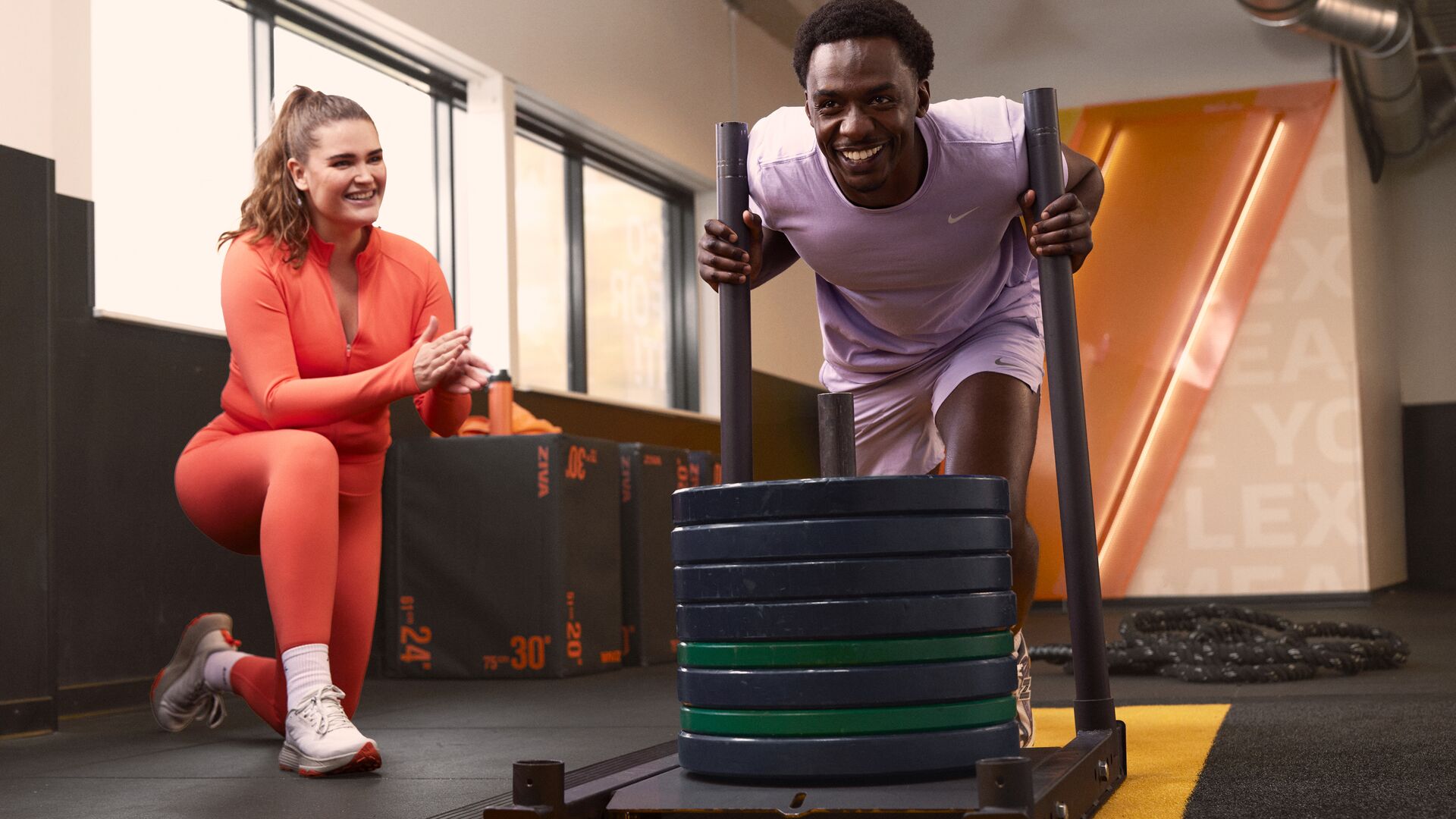 Runner performing strength exercises for legs and core
